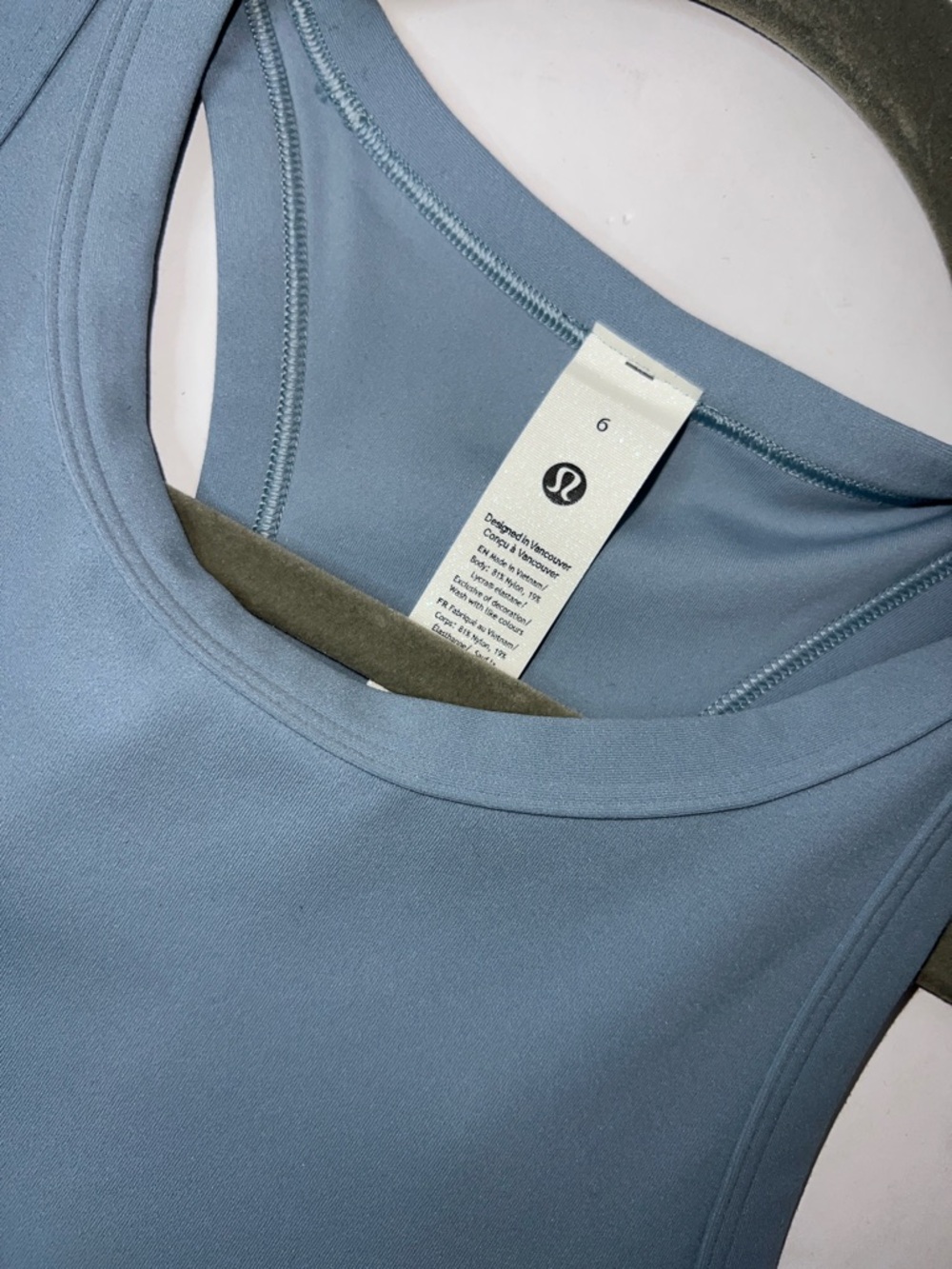 lululemon athletica Dusty Blue Racerback Tank size 6 - Picture 2 of 6